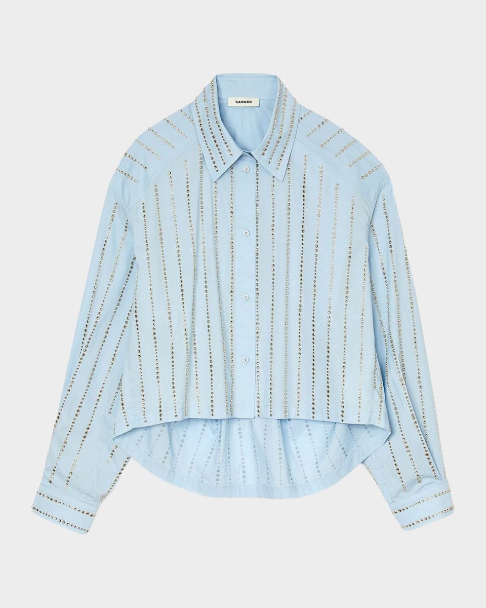Paradise Embellished Button-Front Shirt